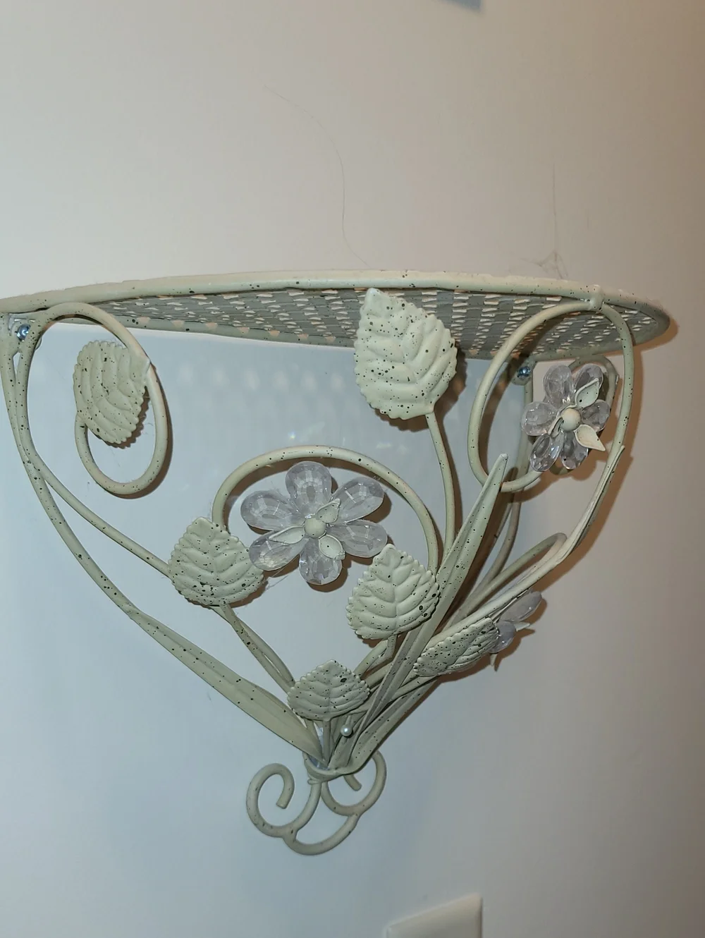 Metal Wall Shelf Cream Color